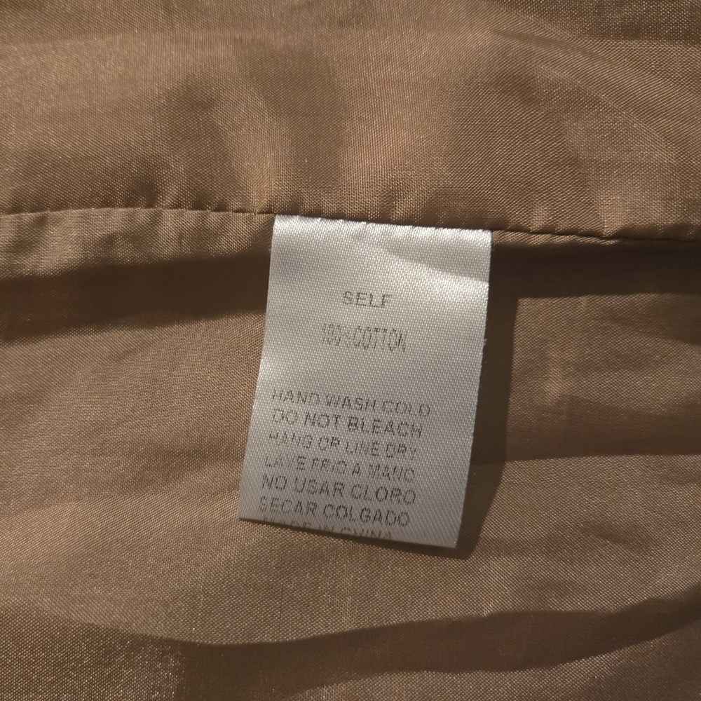 Easel Tan Corduroy Vest with Cream Dots - Picture 5 of 5